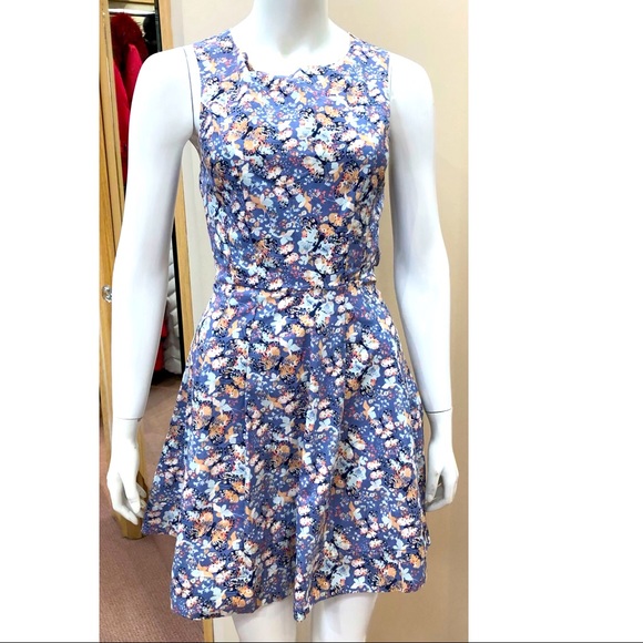 ❌ Open Back Blue Pastel Fit & Flare Party Dress - Picture 1 of 8